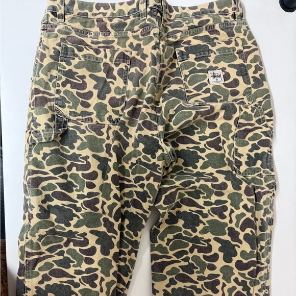 Stussy duck camo yellow green brown size 38